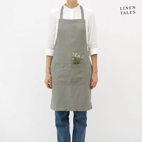 Len kötény Khaki – Linen Tales