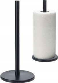 Fekete fém konyhai papírtörölköző tartó állvány irodai konyhába 34cm