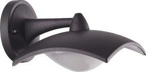 PREZENT 39024 ACAPULCO Modern Kültéri Fali Lámpa Fekete, Fagyasztott Üveg LED IP44