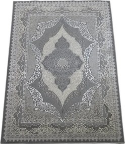 Szőnyeg 140x190 Klasszikus Nappaliba Szürke Kétszintes