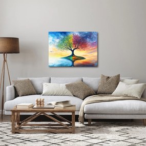 Kép – Évszakok festett fája (70x50 cm)