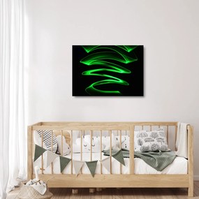 Kép - neonhullámok (üvegen) (70x50 cm)