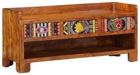 Cipőpad 100x35x45 cm Tömör akác fából