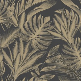 Fekete alapon arany levelek fali tapéta 577219 Top Trend 5 Ugepa