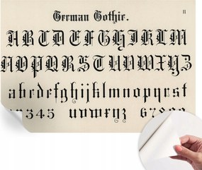 Öntapadós tapéta Fali furnér 3D hatás Gótikus betűk 152x104 cm