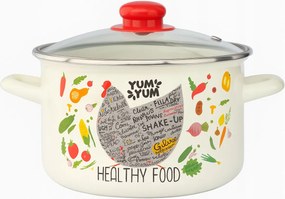 Zománcozott fazék fedővel Tyúk 22 cm, 4,8l