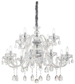 Ideal Lux - Kristály csillár láncon CONTINENTAL 12xE14/40W/230V átm. 86cm átlátszó