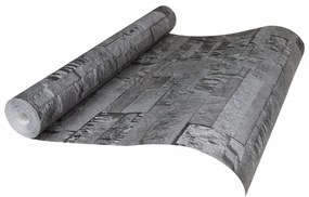 fekete kőhatású nem szőtt 3D tapéta 10 x 0,53 m