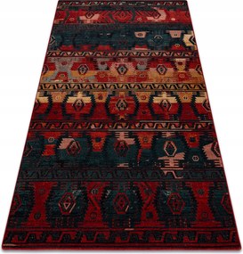 Nappali Szőnyeg Omega Gyapjú Tapas etno Boho sötétkék 235x350 cm