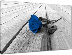 Vászonkép 90x60 Kék rózsa a hídon