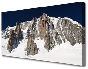Vászonfotó Havas hegycsúcsok 125x50 cm