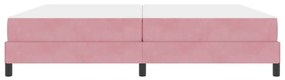 Boxspring ágy matraccal Rózsaszín 200 x 200 cm Bársony