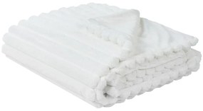 Fehér műszőrme ágytakaró 150 x 200 cm RAKYA Beliani