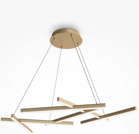 MAYTONI MOD016PL-L75MG3K LINE Modern Led Függesztett Lámpa Arany LED IP20