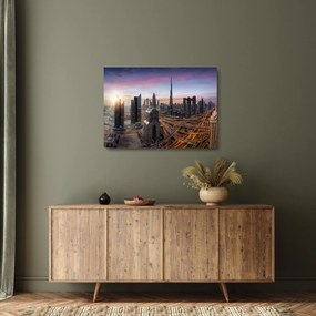 Üveg kép - Dubai panorámája (70x50 cm)