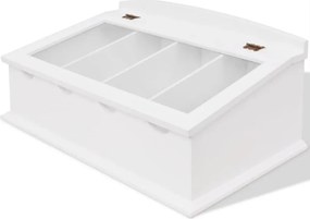 vidaXL vidaXÉ Barokk stílusú fehér MDF evőeszköz tálca