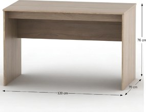 Íróasztal, tölgy sonoma, TEMPO ASISTENT NEW 021 PI