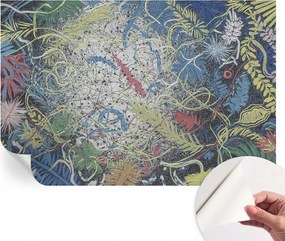 ĂntapadĂłs DekoratĂv FotĂłtapĂ©ta HĂĄlĂłszobĂĄba NövĂ©nyi örvĂ©nyek 104x70 cm