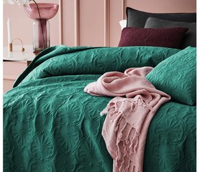Steppelt sötétzöld ágytakaró 200 x 220 cm