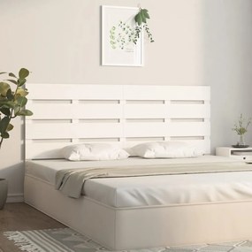fehér tömör fenyőfa fejtámla 150 x 3 x 80 cm