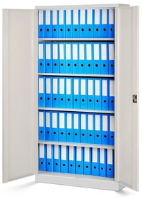 4x JAN fém irodai irattartó szekrény, 900 x 1850 x 400 mm, Eco Design: fehér/ sonoma tölgy