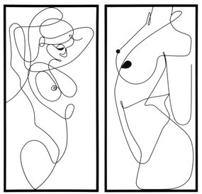 Vas fali paneltest egyszerűen készlet 2db 50x1x100cm