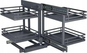 Cargo Magic Corner kosár szekrényhez 900 Grafit Jobbos