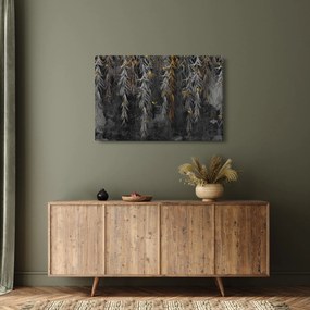 Kép -Fűzfa gallyak fekete háttérrel (90x60 cm)