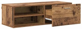 TV szekrény fiókkal Régi fa 100.5 x 39 x 30 cm Faanyag