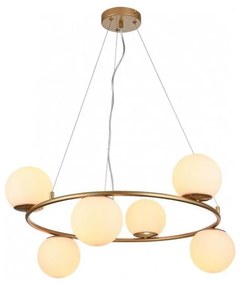 Redo 01-3157 - Csillár zsinóron BOWLING 6xE14/28W/230V arany