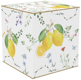 Mediterrán porcelán citrom mintás bögre Fleurs et Citrons