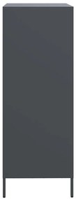 antracitszürke acél magasszekrény 68 x 39 x 103,5 cm