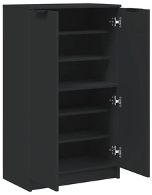 fekete szerelt fa cipőszekrény 59 x 35 x 100 cm