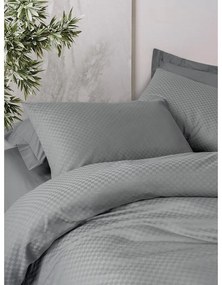 Szürke egyszemélyes renforcé pamut ágyneműhuzat 140x200 cm Checkered – Mila Home Luxury