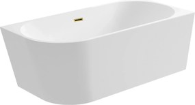 Aquauno Szabadonálló Sarokkád Jobbos 170 x 80 cm Tükör Arany Dugó