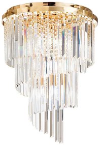 Ideal Lux Ideal Lux - Kristály csillár CARLTON 12xE14/40W/230V átm. 50 cm arany ID213507