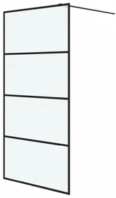 Fekete esg tejüveg zuhanyfal 100 x 195 cm
