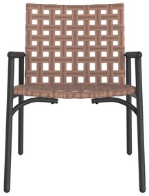 Kerti székek 2 db Fekete 79x56x73,5 cm Poly Rattan