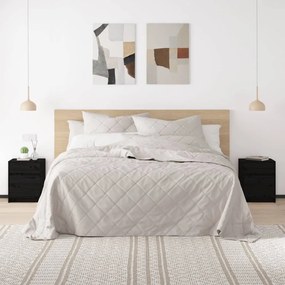 2 darab fekete tömör fenyőfa éjjeliszekrény 40 x 31 x 50 cm