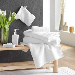 Fehér frottír pamut fürdőlepedő 90x150 cm Tendresse – douceur d'intérieur