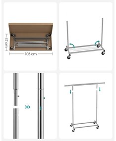 LINEA mobil álló fogas, ezüst