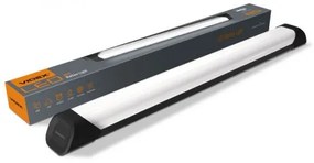 LED lámpatest , 36W , 60 cm , kompakt armatúra , természetes fehér , 5000K , 110 lm/W , fekete , alumínium , VIDEX