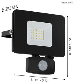 Eglo 97461 - LED Reflektor érzékelős FAEDO 3 LED/20W/230V