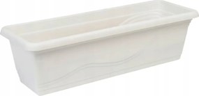 Virágtartó Láda Erkély Kaspó Fehér Fogantyúval 60CM Tartós Láda