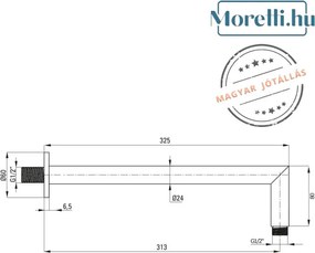 DEANTE-BXYZNQAM ARNIKA Fekete Színű Falsík Alatti Zuhanyszett Falsík alatti Fix Kifolyós