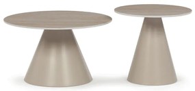 Dohányzóasztal 70×70×40,5 cm, Kerámia Travertin. CT-F4118 TRV