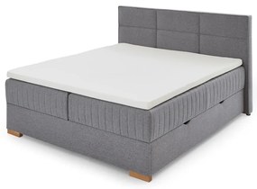 Szürke ágyneműtartós boxspring ágy 160x200 cm Tambo – Meise Möbel