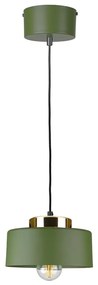 Kábeles függőlámpa IGNIA 1xE27/60W/230V zöld/arany