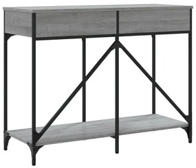 szürke sonoma színű szerelt fa tálalóasztal 100 x 39 x 78,5 cm