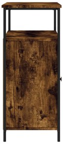 füstös tölgy színű szerelt fa tálalószekrény 100 x 35 x 80 cm